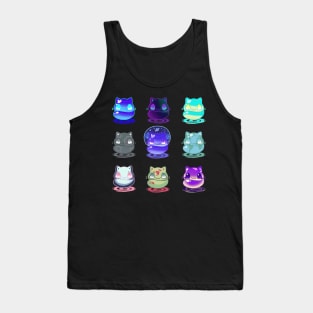 Set of kawaii space cats real breeds and fantasy cat Tank Top